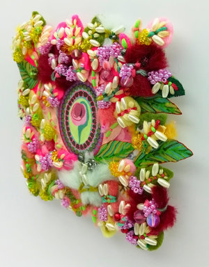 Springtime Lover - Mini Textile Artwork