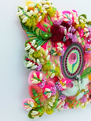 Springtime Lover - Mini Textile Artwork