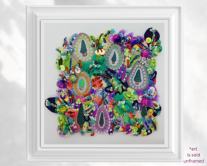 Joyful and Summery Wall Decor! A Small and Decorative Embroidery Artwork Bursting with Colour