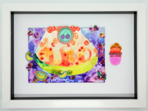 Colourful Framed Banana Split Wall Decor