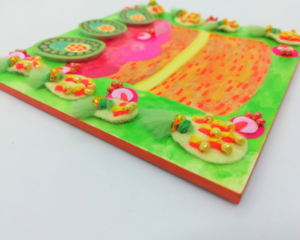 Playful Pineapple Cake Decorative Panel - Framed Art