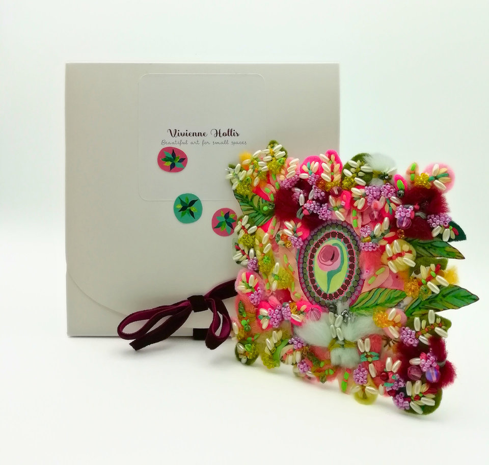 Springtime Lover - Mini Textile Artwork