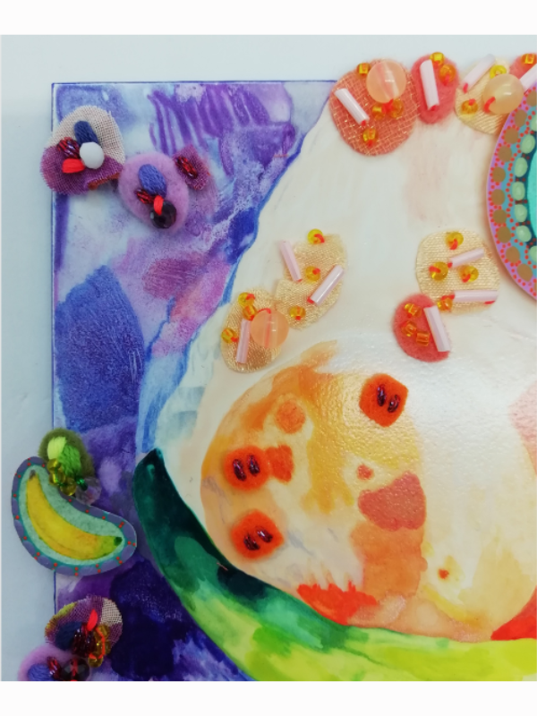 Colourful Framed Banana Split Wall Decor