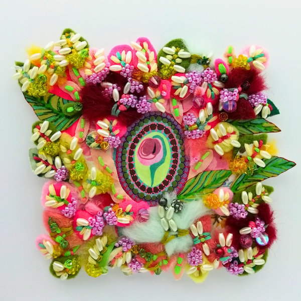 Springtime Lover - Mini Textile Artwork